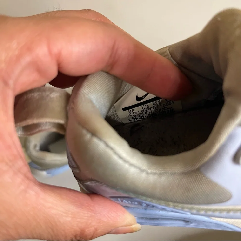 Nike Air Max Tiny 90 Royal Tint Sail Metallic Silver Sneakers
